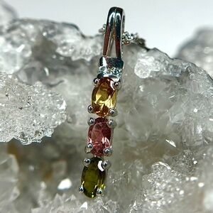“Triple Beauty” Multi-Tourmaline Pendant! 💎